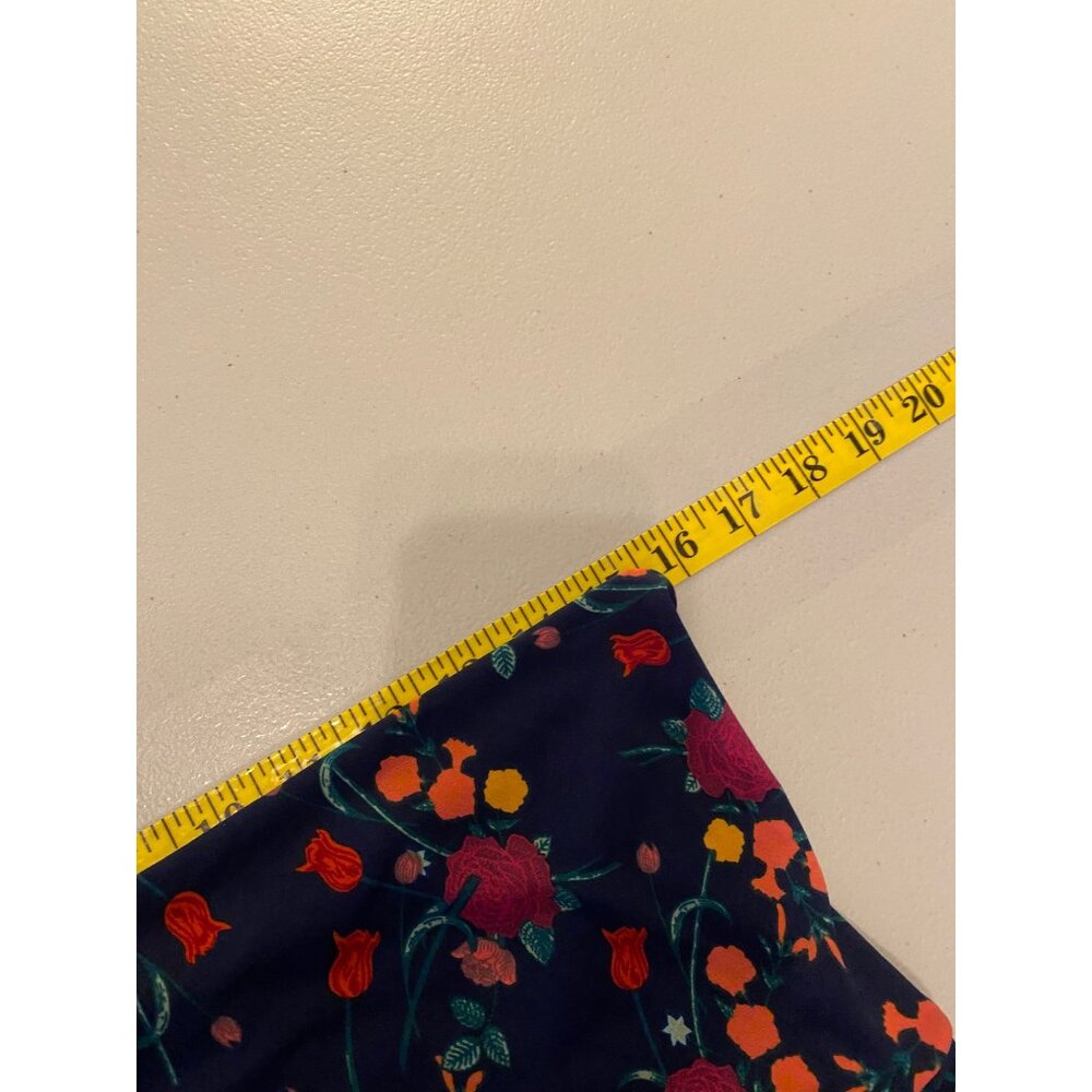 LuLaRoe Maxi Skirt Navy Red Orange Green Rainbow Large - Picture 7 of 7